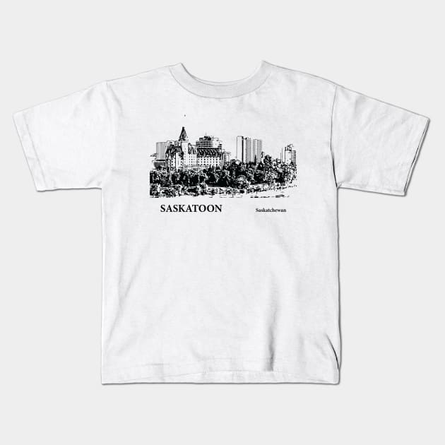 Saskatoon Saskatchewan Kids T-Shirt by Lakeric